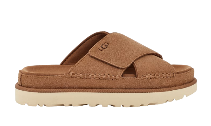 Ugg Women’S Goldenstar Cross Slide Chestnut - Image 8