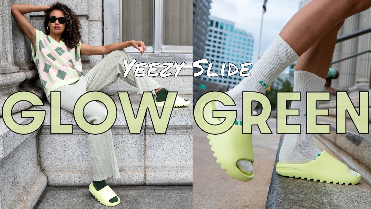 Alternative view of Yeezy Slide Glow Green